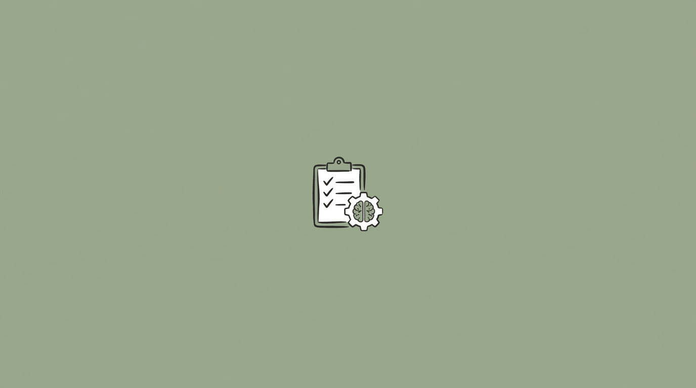 Illustration of a readiness checklist with checkmarks and an assessment gauge